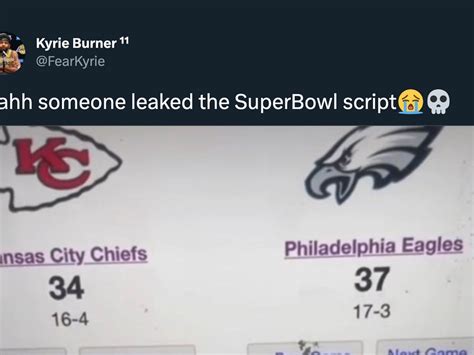 news station leaked super bowl|NFL Fans Think Another Super Bowl 58 Script Was。